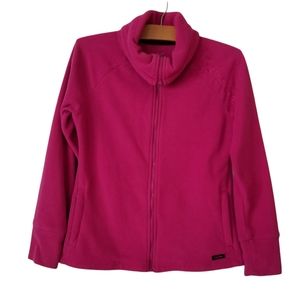 Calvin Klein Zip Up Fleece Sweatshirt Performance Quick Dry Pink